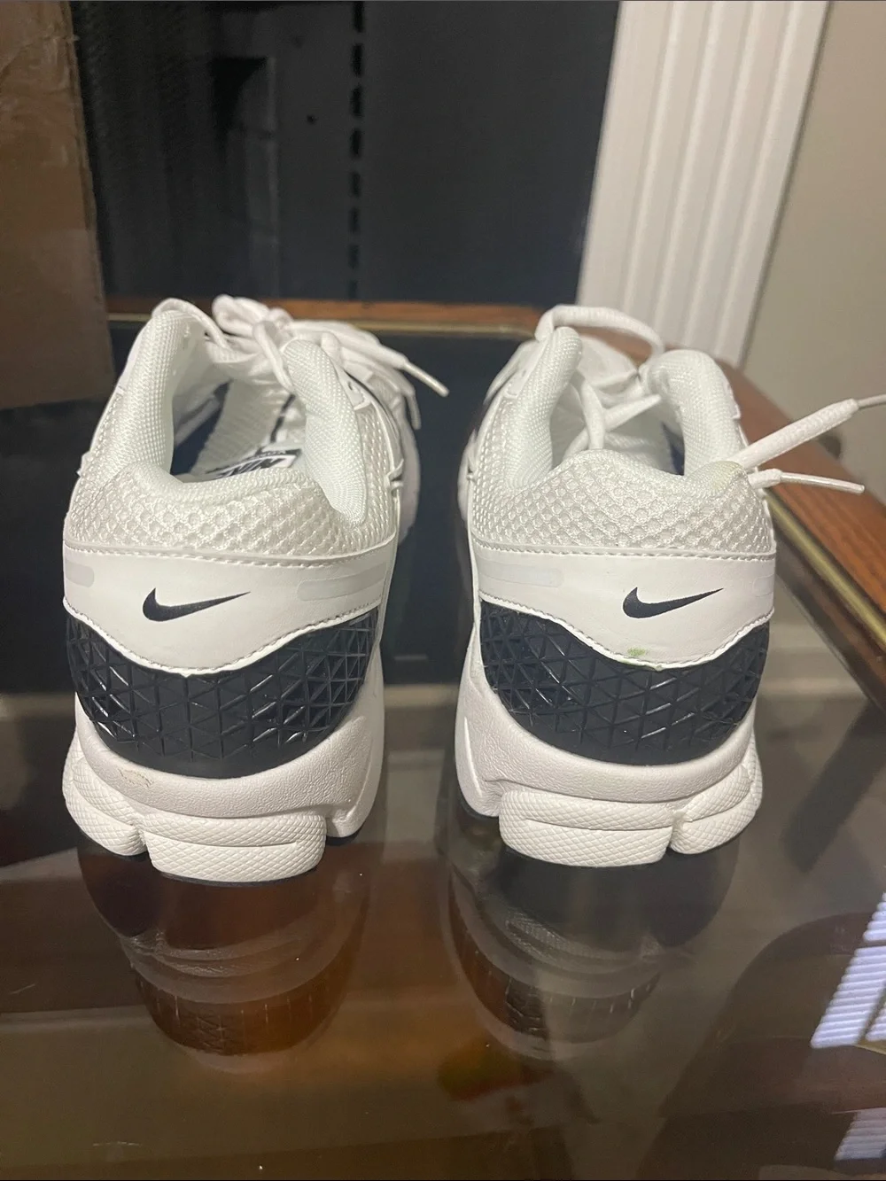 Nike White and Black Men's Athletic Sneakers